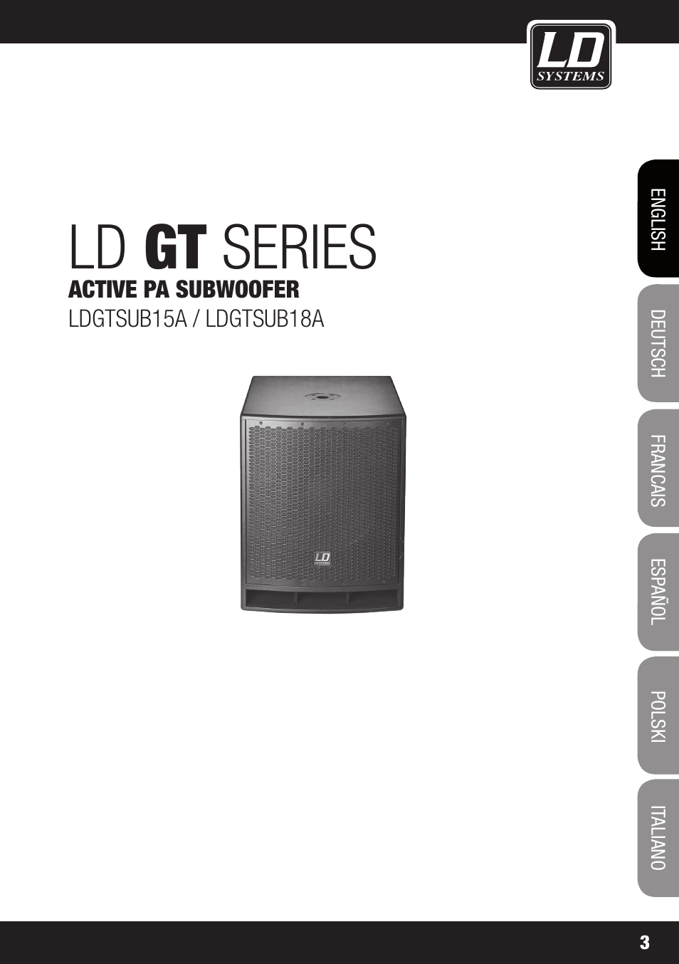 Ld gt series | LD Systems GT SUB 15 A User Manual | Page 3 / 76