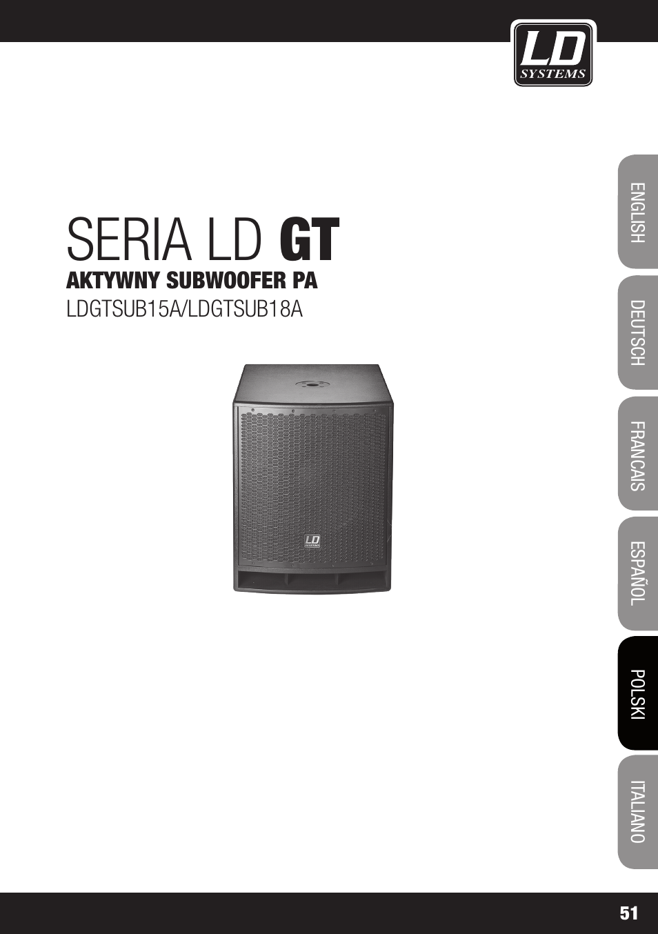 Seria ld gt | LD Systems GT SUB 15 A User Manual | Page 51 / 76