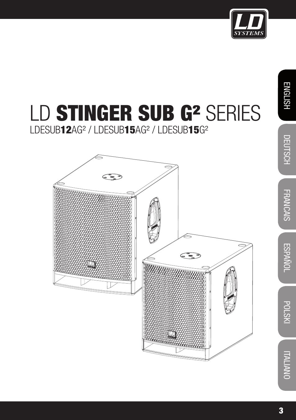 Ld stinger sub g² series | LD Systems STINGER SUB 15 A G2 User Manual | Page 3 / 110