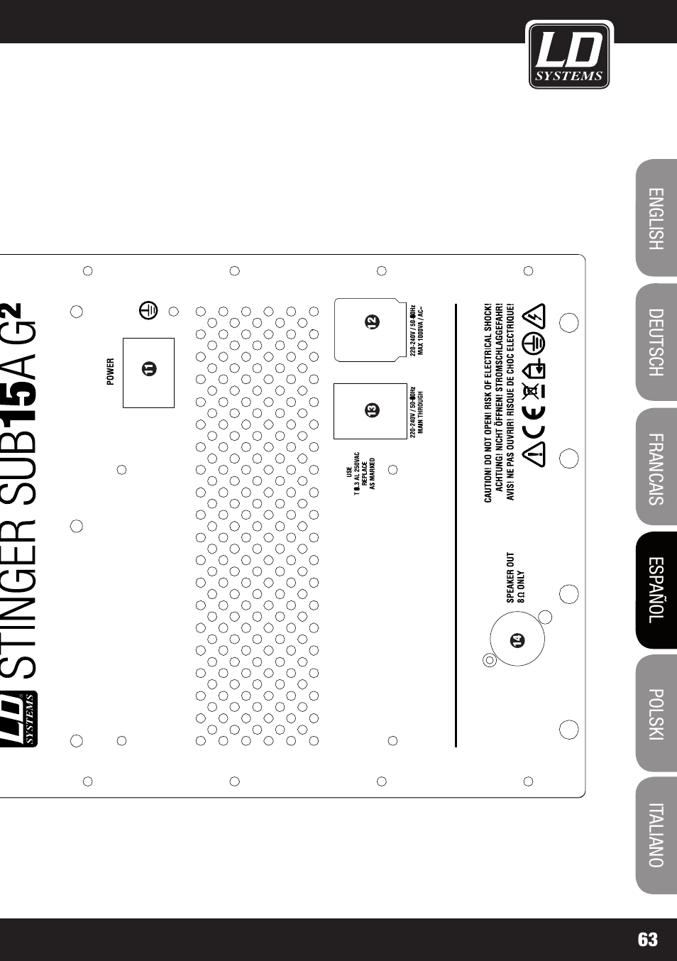 LD Systems STINGER SUB 15 A G2 User Manual | Page 63 / 110