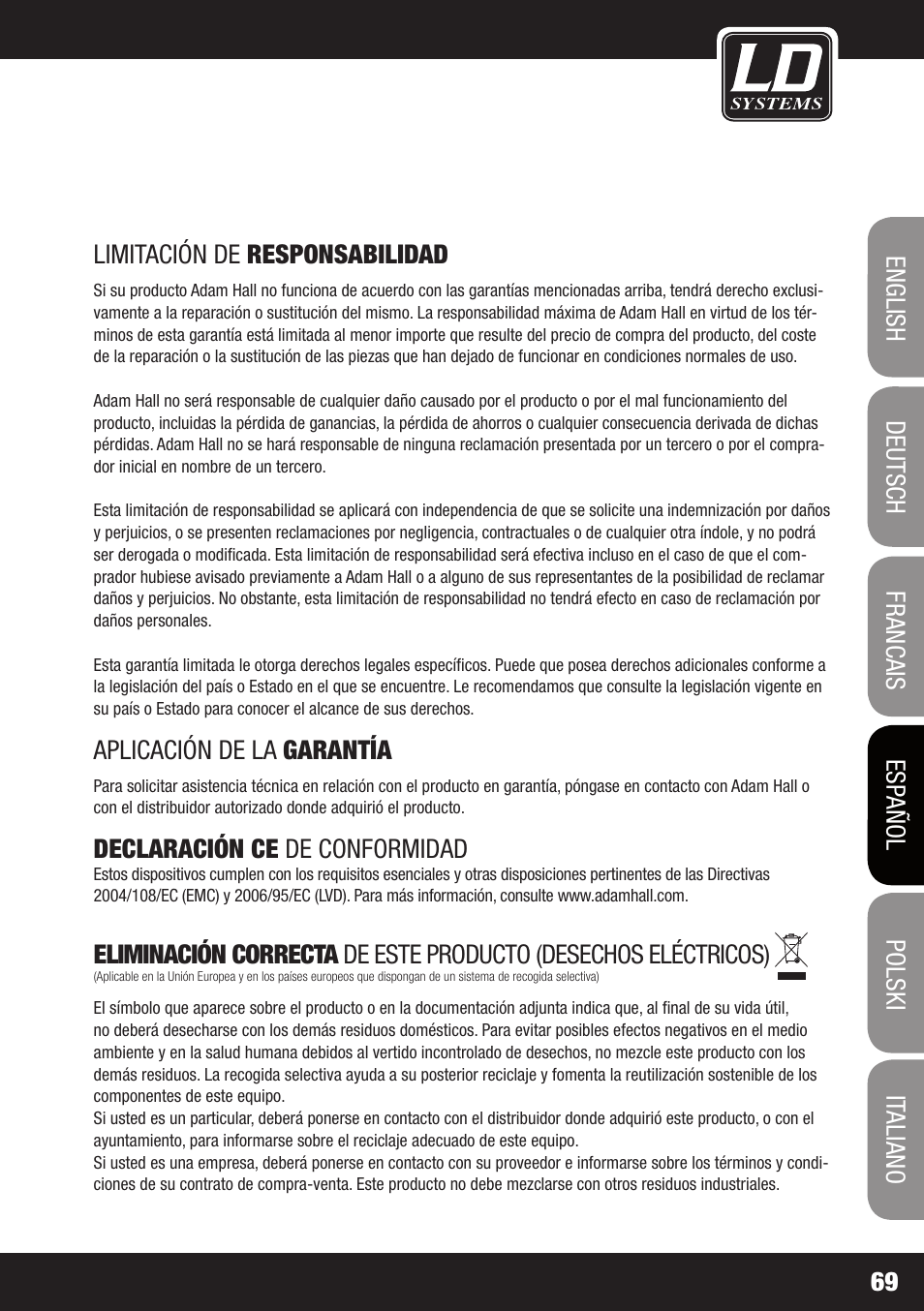 LD Systems STINGER SUB 15 A G2 User Manual | Page 69 / 110