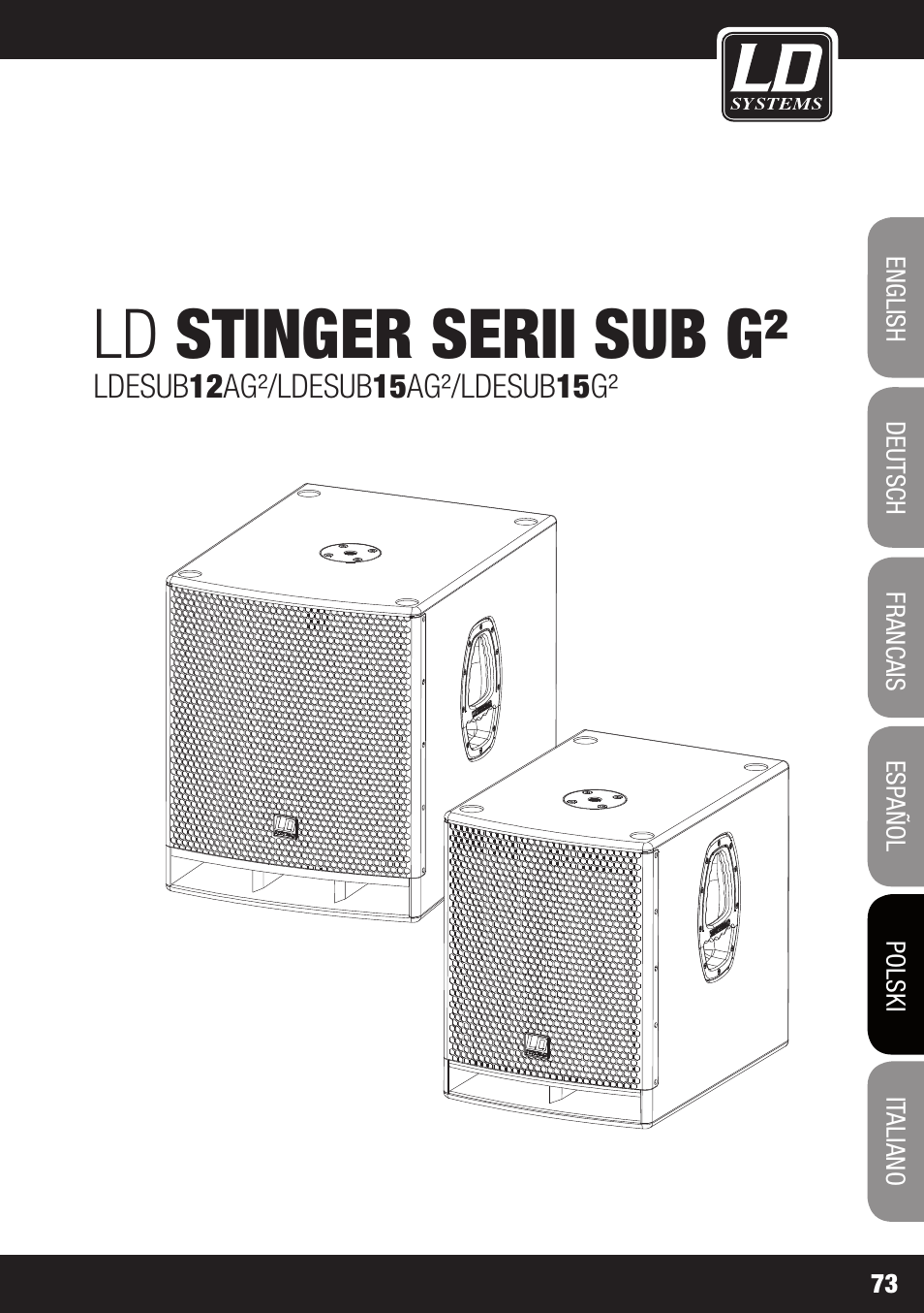 Ld stinger serii sub g | LD Systems STINGER SUB 15 A G2 User Manual | Page 73 / 110