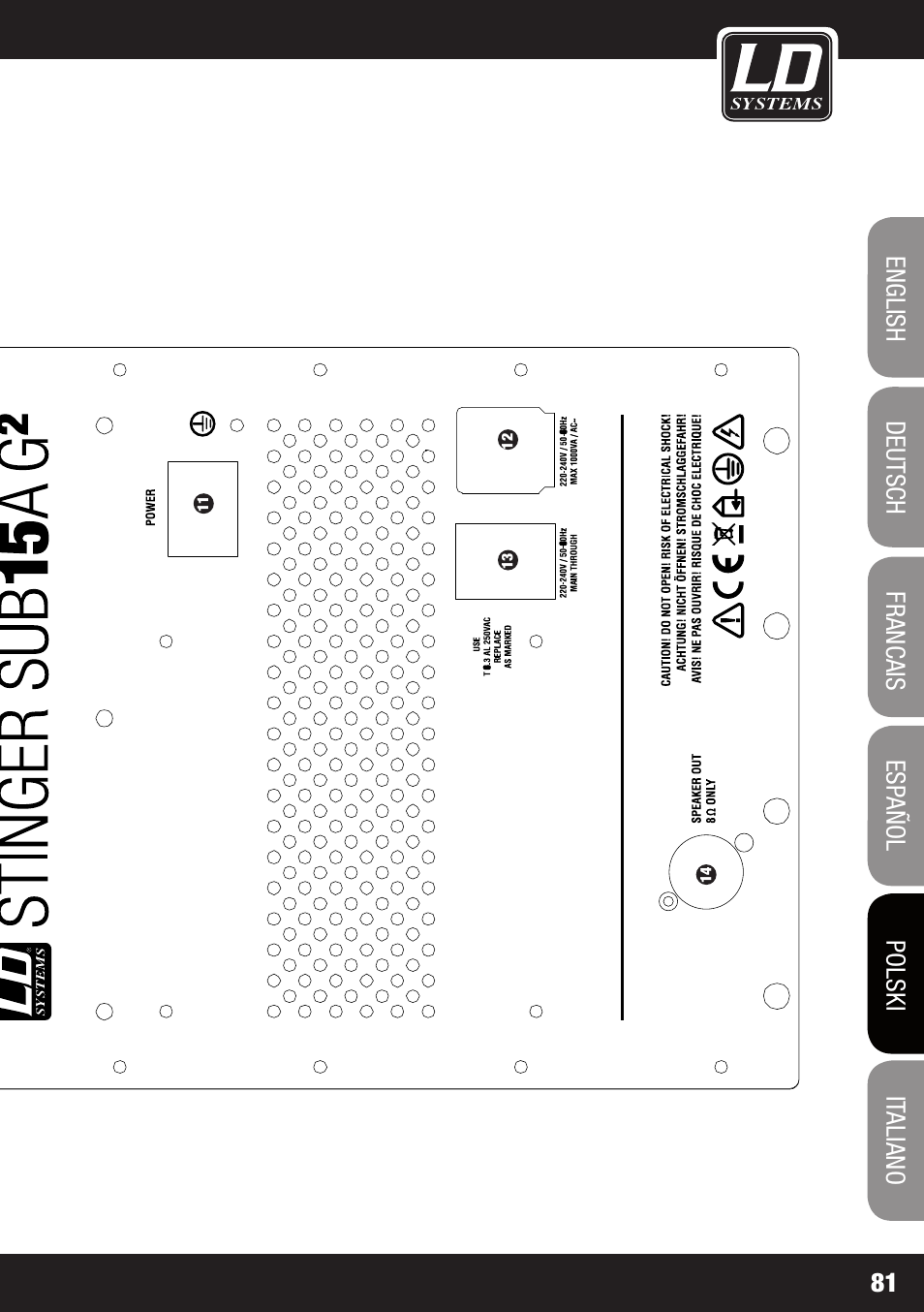 LD Systems STINGER SUB 15 A G2 User Manual | Page 81 / 110