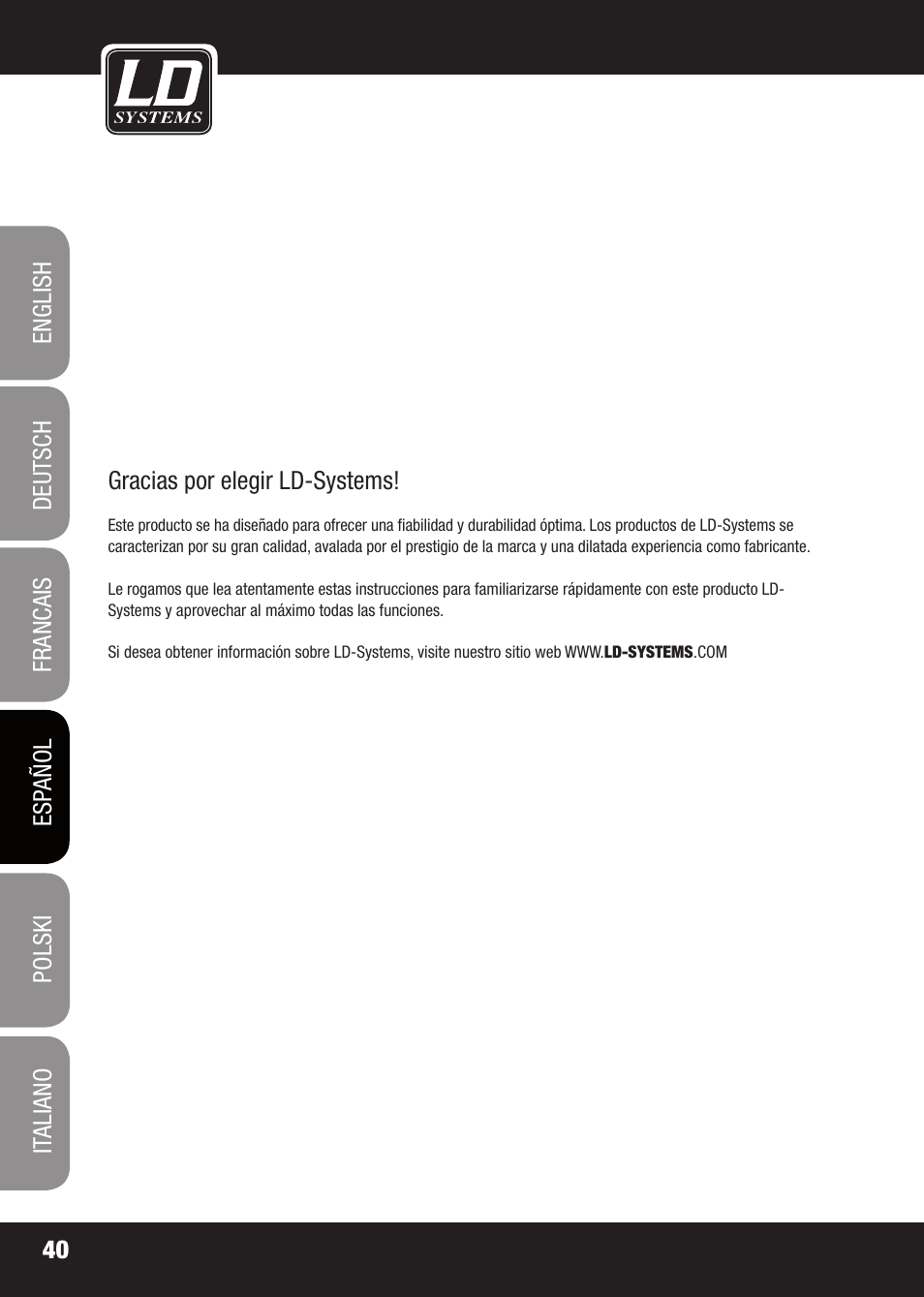 LD Systems X 223 User Manual | Page 40 / 76