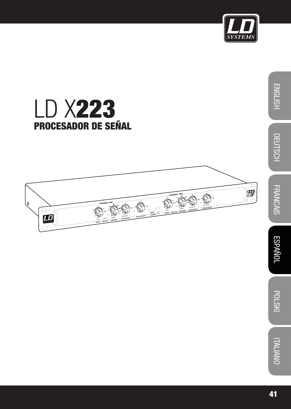 Ld x 223, Procesador de señal | LD Systems X 223 User Manual | Page 41 / 76