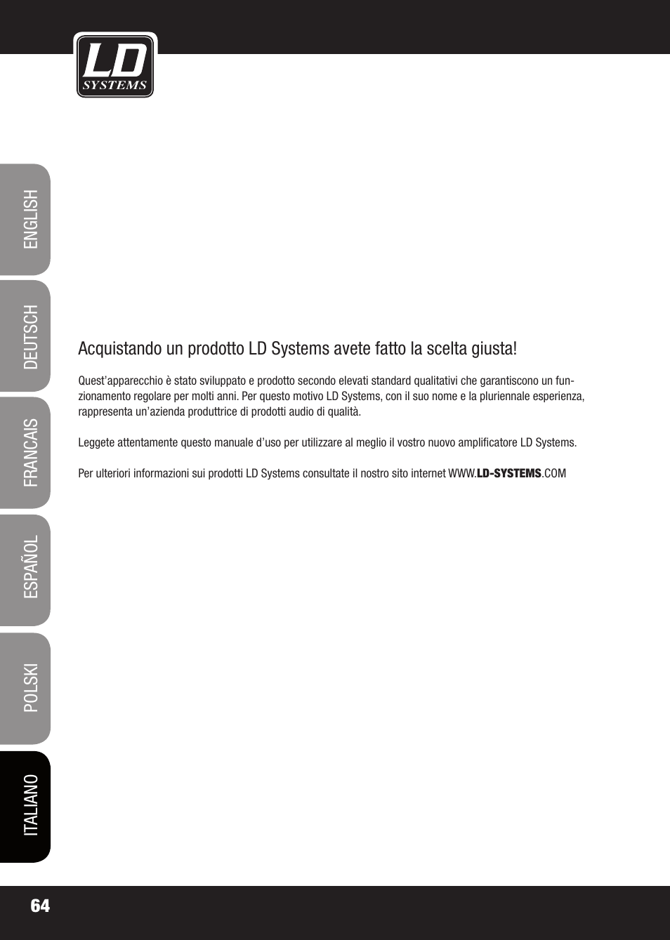 LD Systems X 223 User Manual | Page 64 / 76