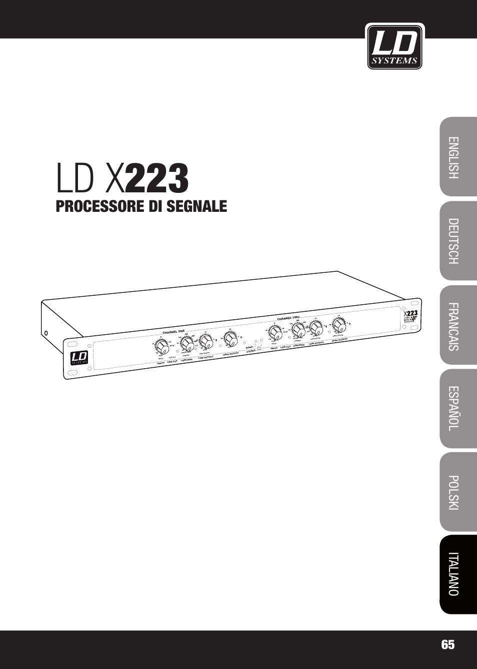 Ld x 223, Processore di segnale | LD Systems X 223 User Manual | Page 65 / 76