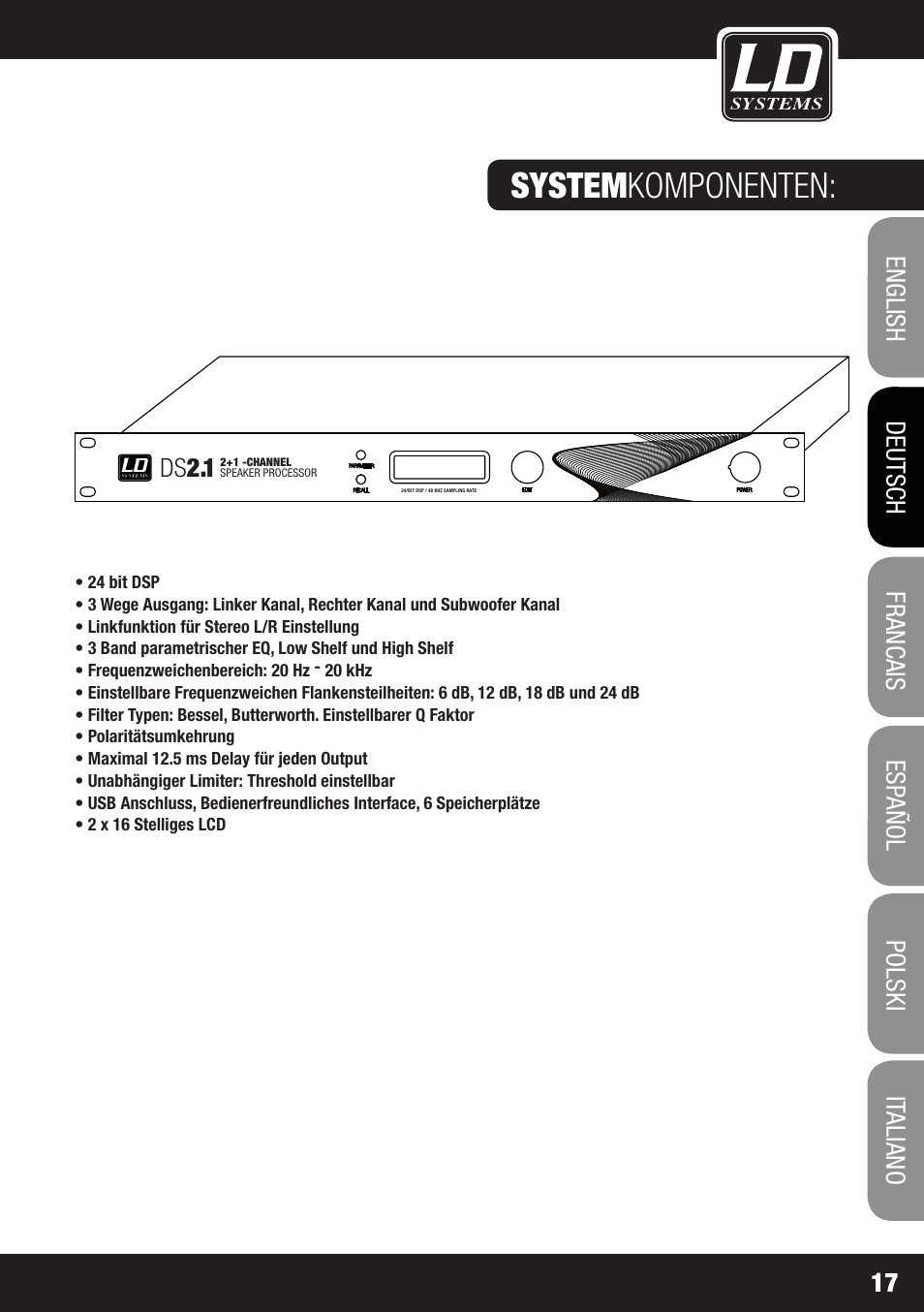 System komponenten | LD Systems DS 21 User Manual | Page 17 / 76