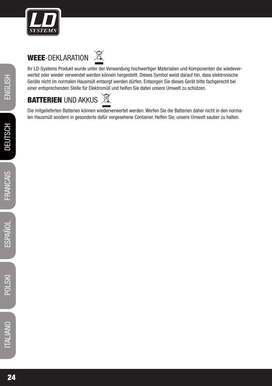 LD Systems DS 21 User Manual | Page 24 / 76