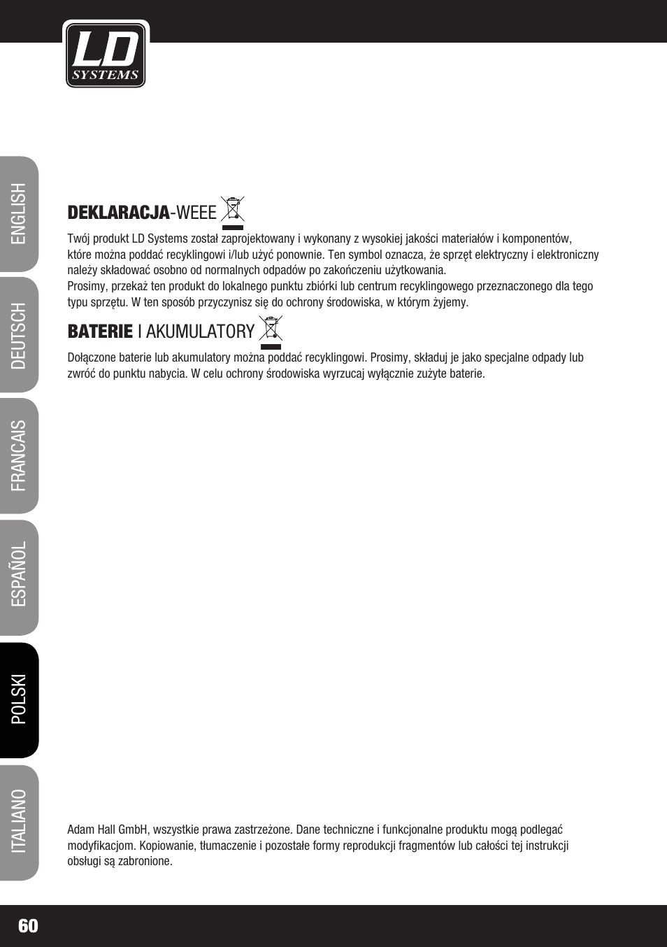 LD Systems DS 21 User Manual | Page 60 / 76