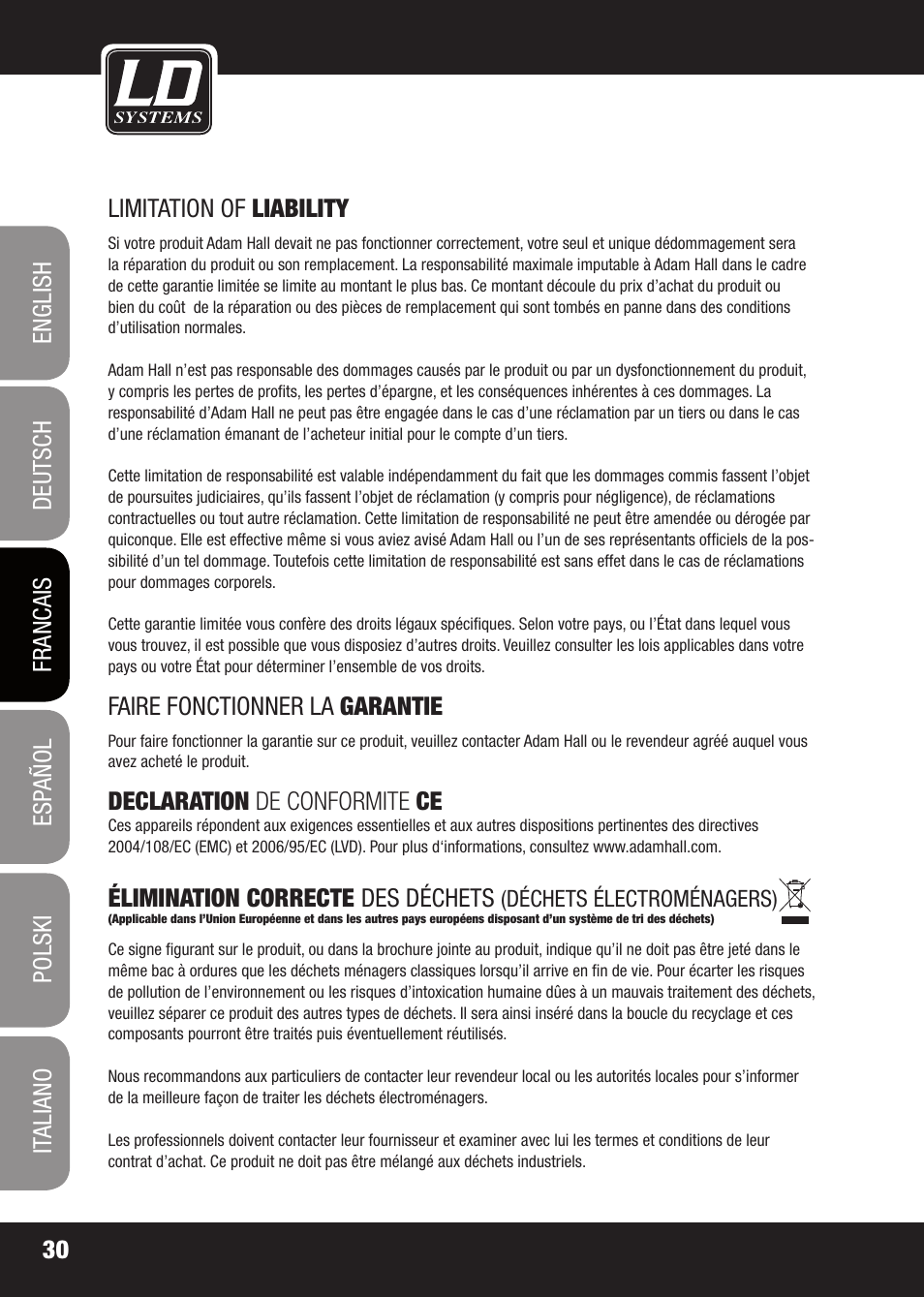 LD Systems EQ 215 User Manual | Page 30 / 64