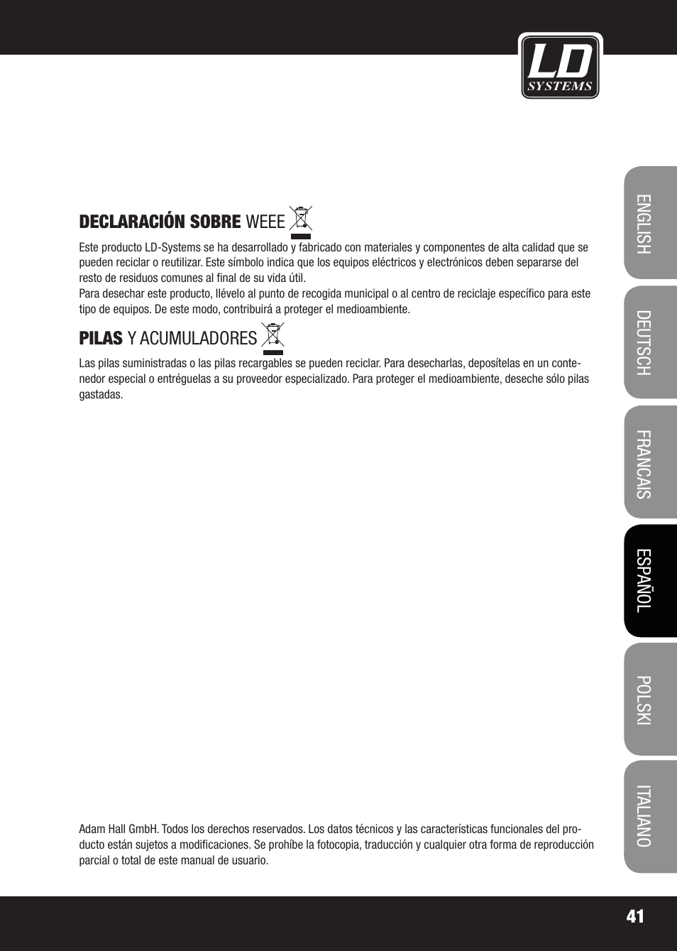 LD Systems EQ 215 User Manual | Page 41 / 64