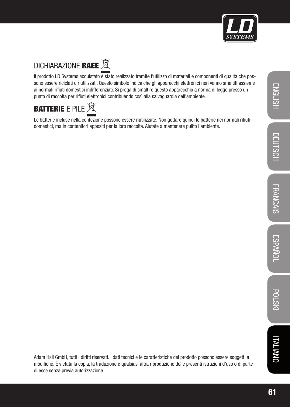 LD Systems EQ 215 User Manual | Page 61 / 64