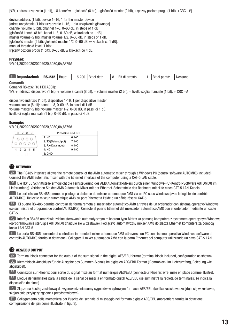 LD Systems AM 8 User Manual | Page 13 / 64