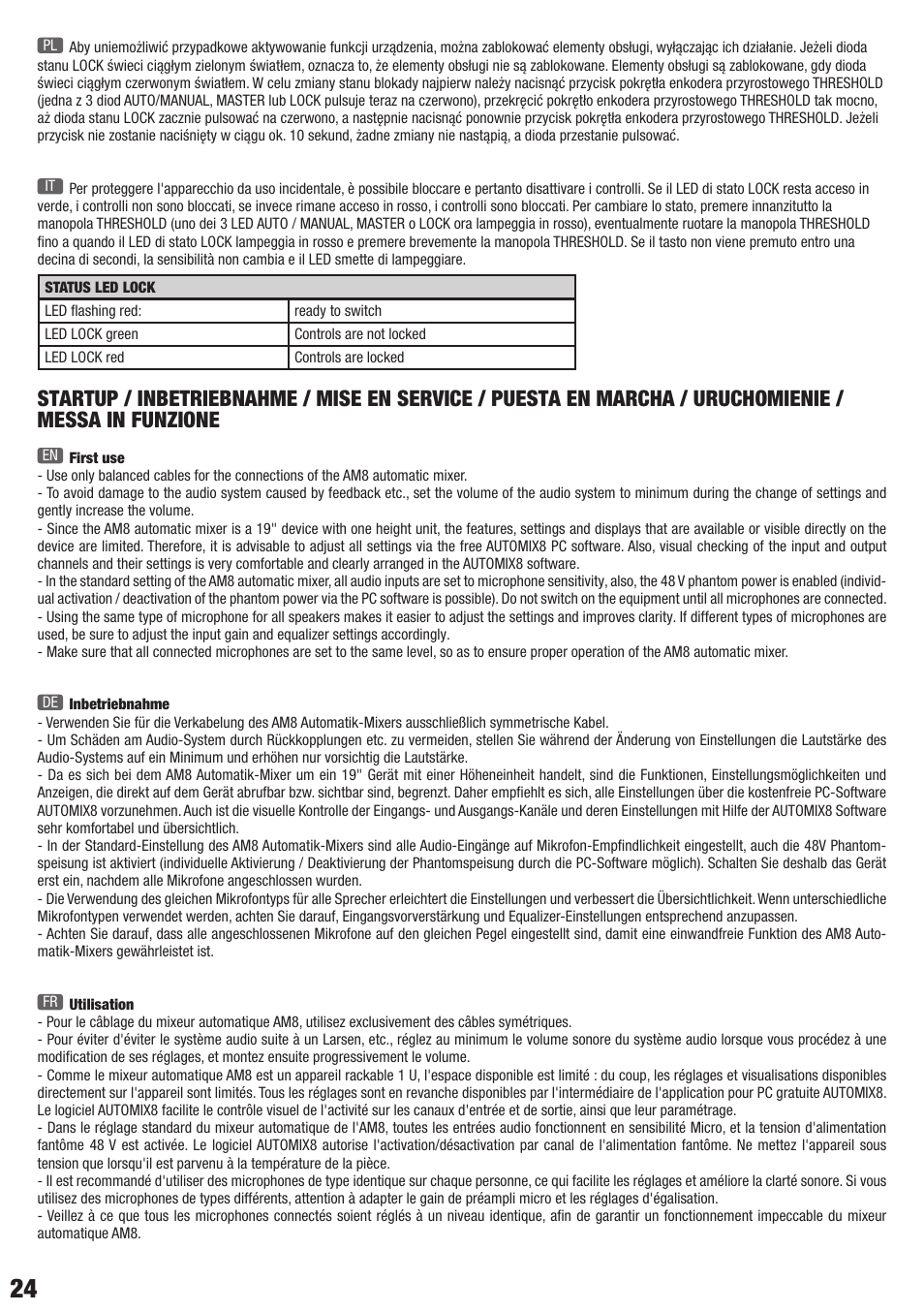 LD Systems AM 8 User Manual | Page 24 / 64