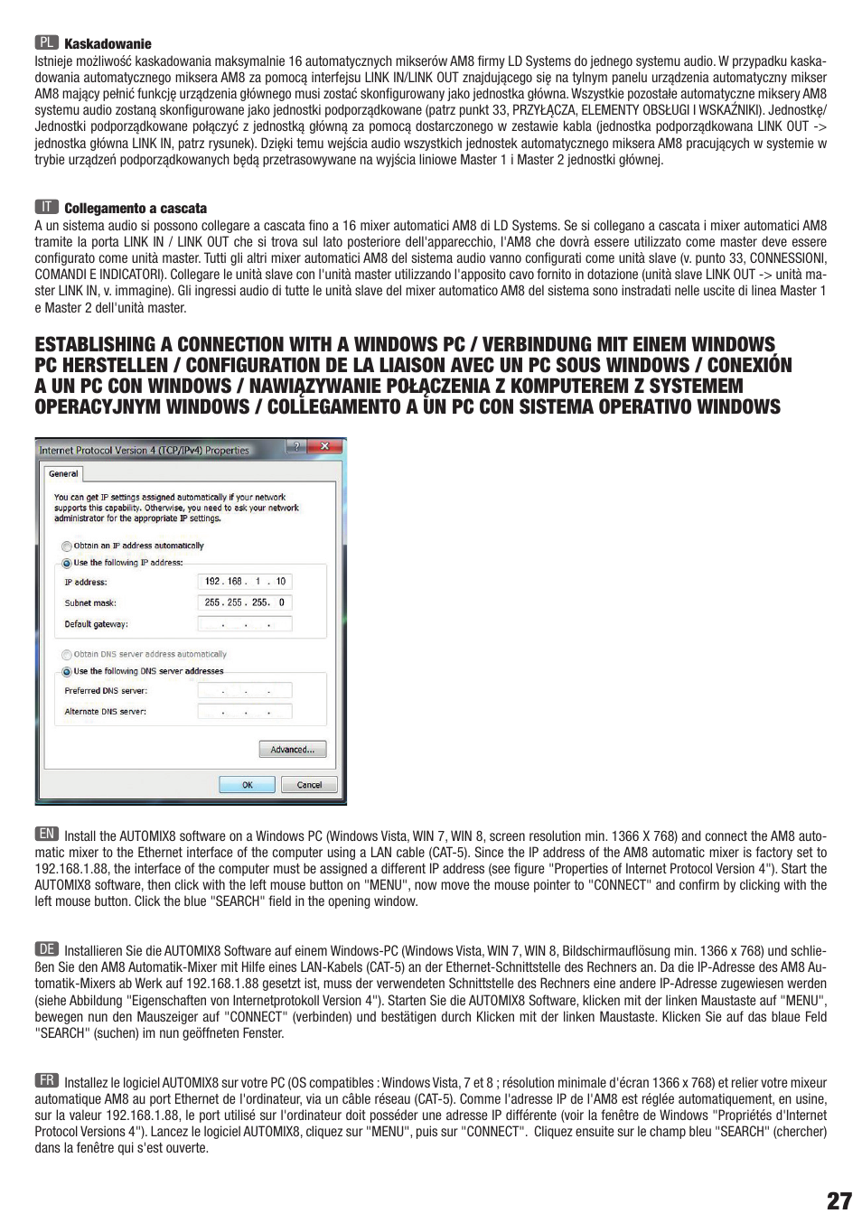 LD Systems AM 8 User Manual | Page 27 / 64