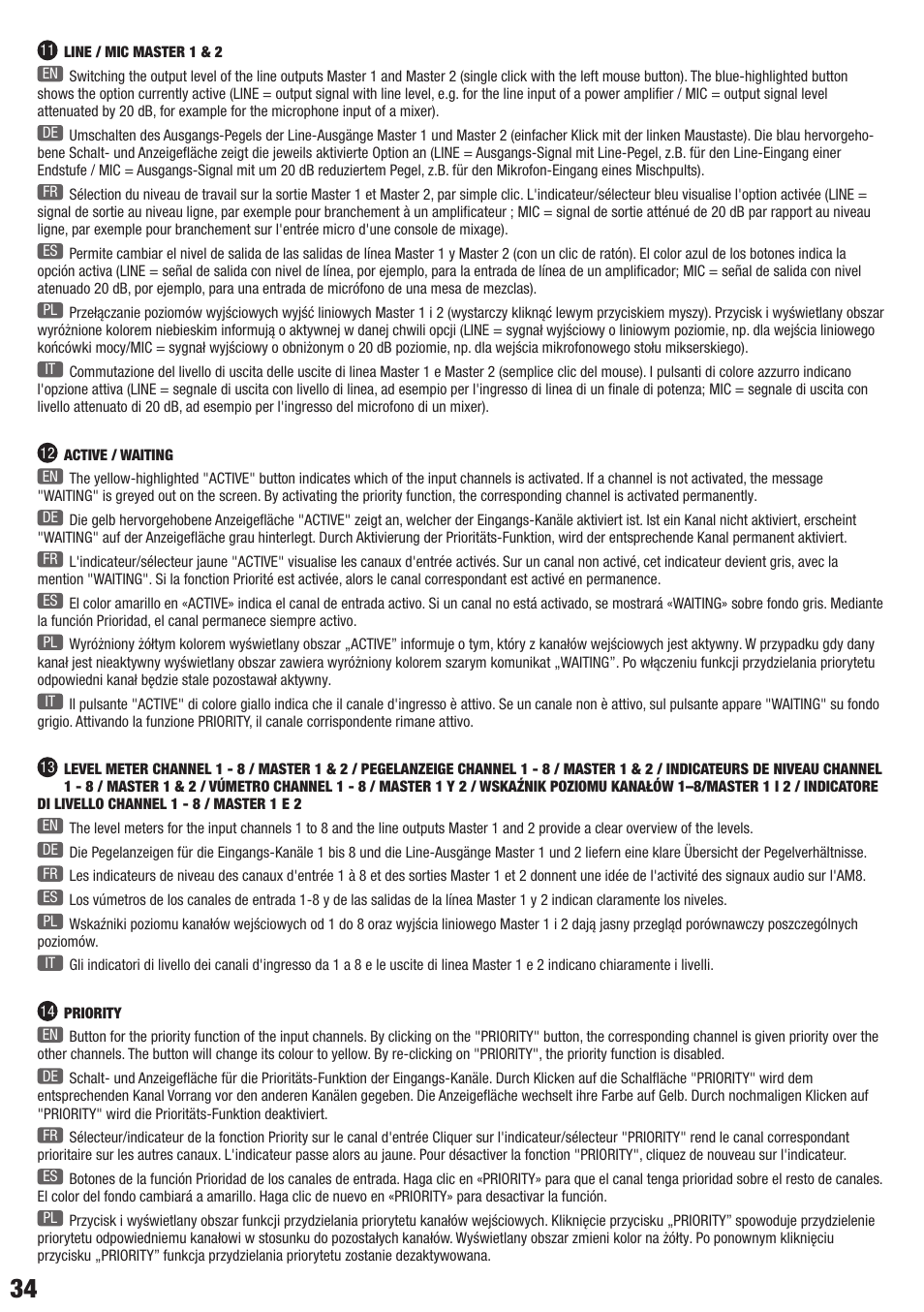 LD Systems AM 8 User Manual | Page 34 / 64