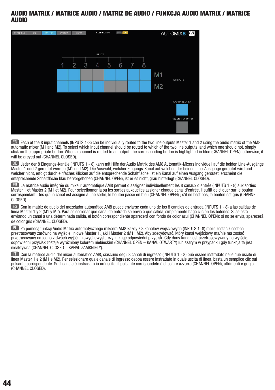 LD Systems AM 8 User Manual | Page 44 / 64