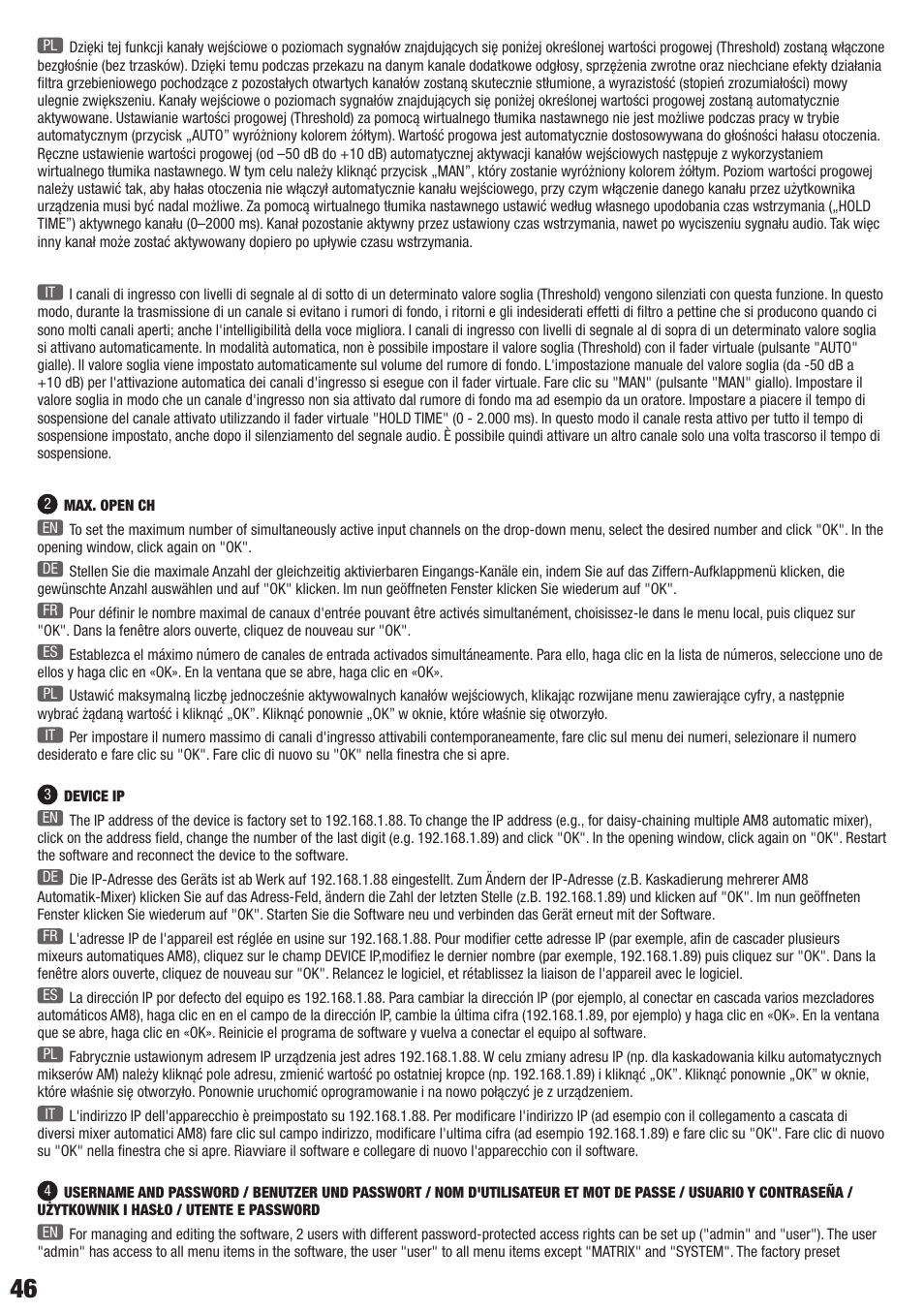 LD Systems AM 8 User Manual | Page 46 / 64