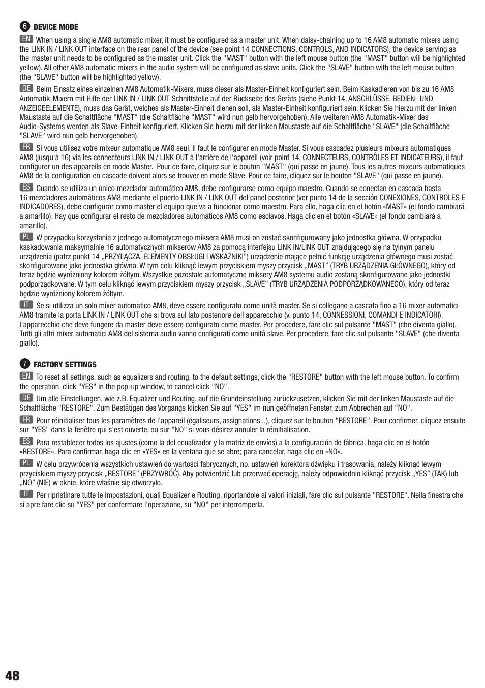 LD Systems AM 8 User Manual | Page 48 / 64