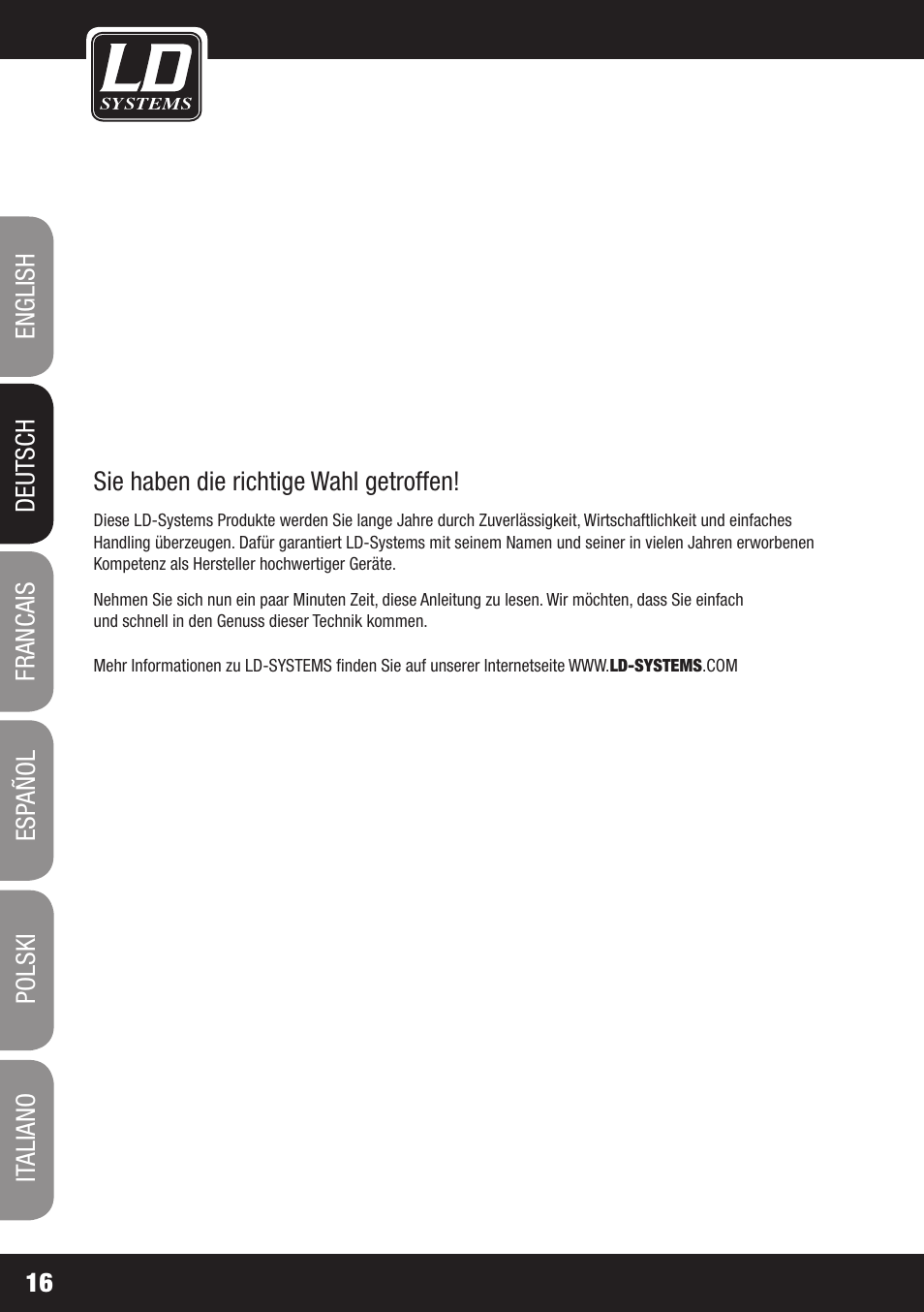 LD Systems ECO 16 User Manual | Page 16 / 86