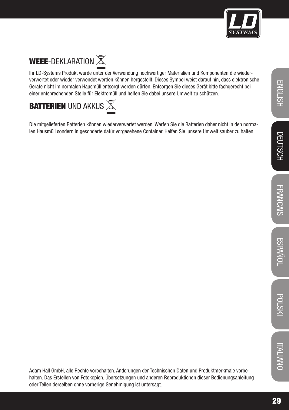 LD Systems ECO 16 User Manual | Page 29 / 86