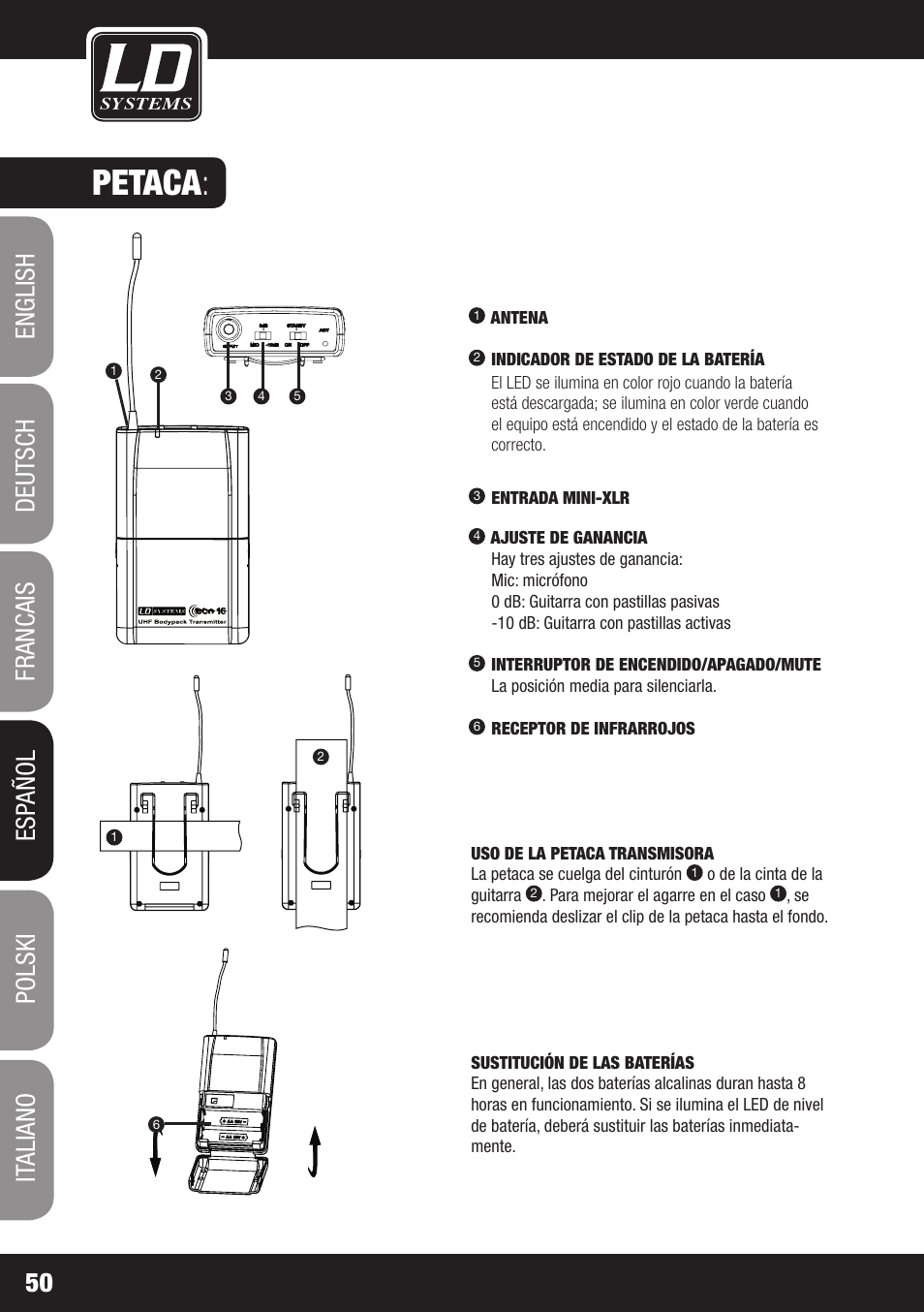 Petaca | LD Systems ECO 16 User Manual | Page 50 / 86