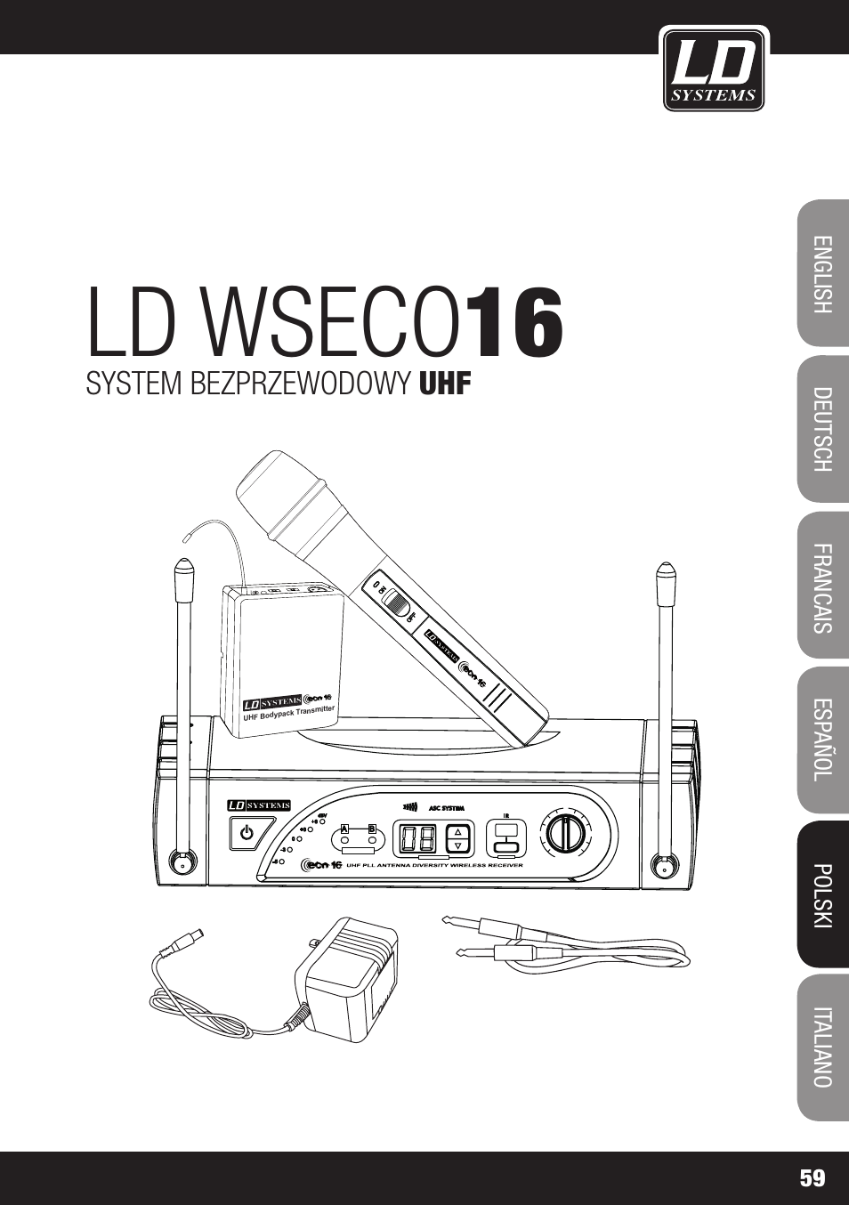 Ld wseco 16, System bezprzewodowy uhf | LD Systems ECO 16 User Manual | Page 59 / 86