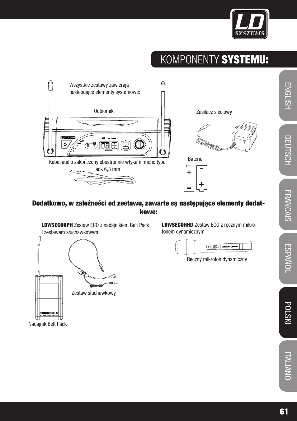 Komponenty systemu | LD Systems ECO 16 User Manual | Page 61 / 86