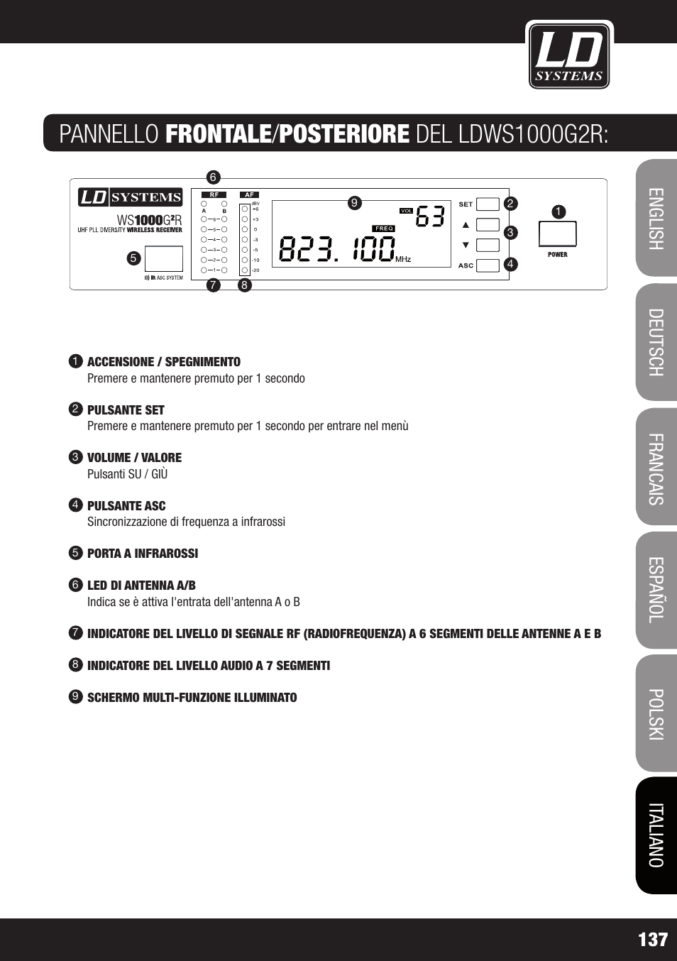 LD Systems WS 1000 G2 User Manual | Page 137 / 160