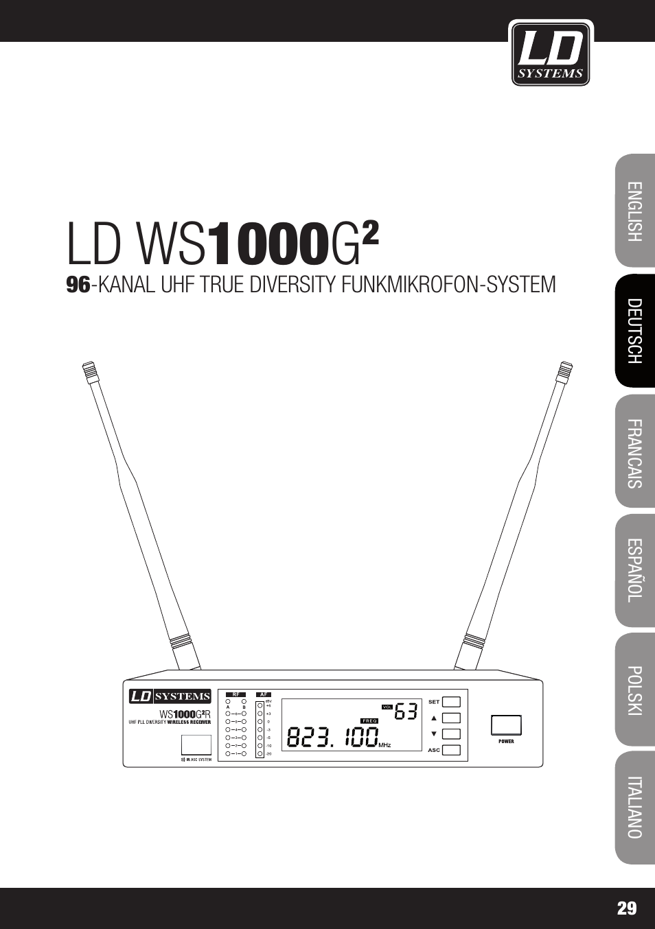 Ld ws 1000 g | LD Systems WS 1000 G2 User Manual | Page 29 / 160