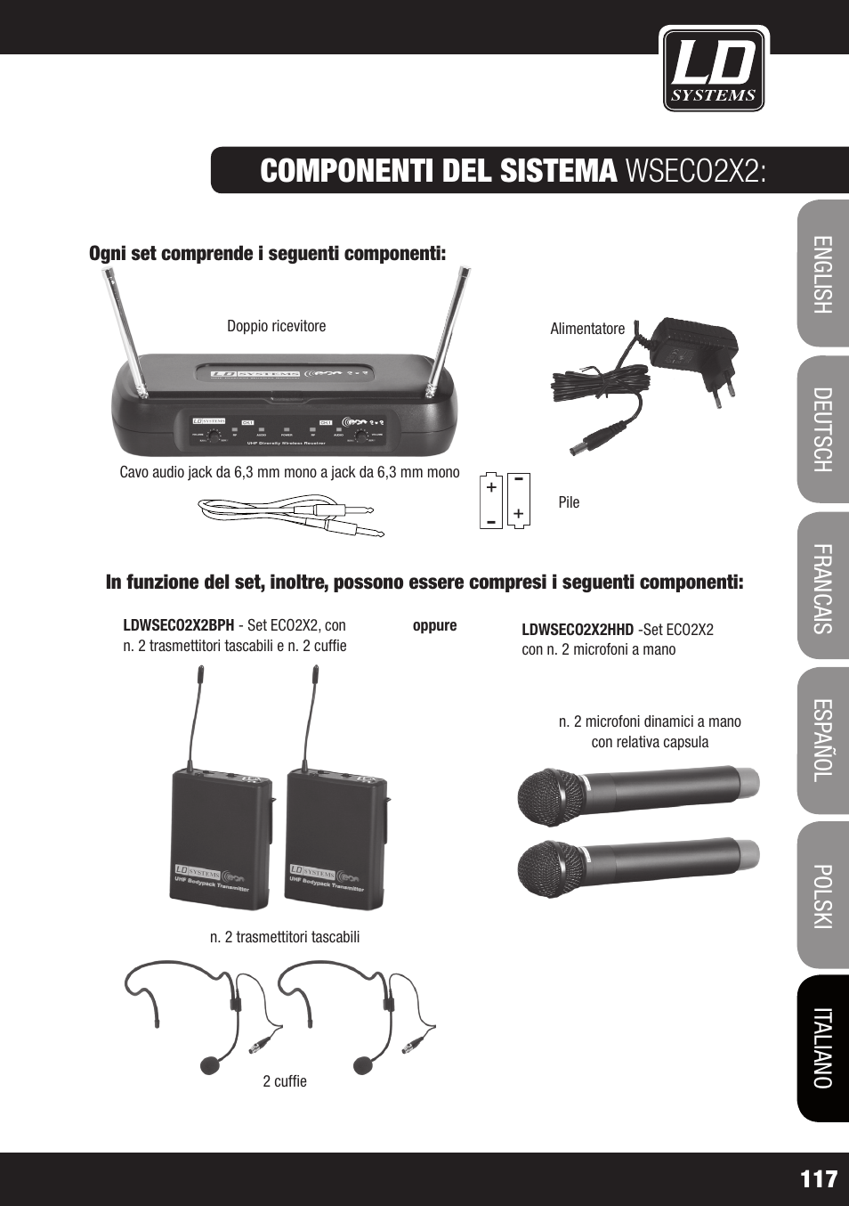 Componenti del sistema wseco2x2 | LD Systems ECO 2X2 User Manual | Page 117 / 136
