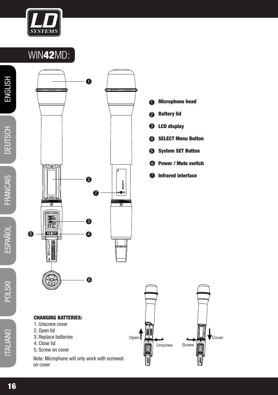 Win 42 md | LD Systems WIN 42 User Manual | Page 16 / 146