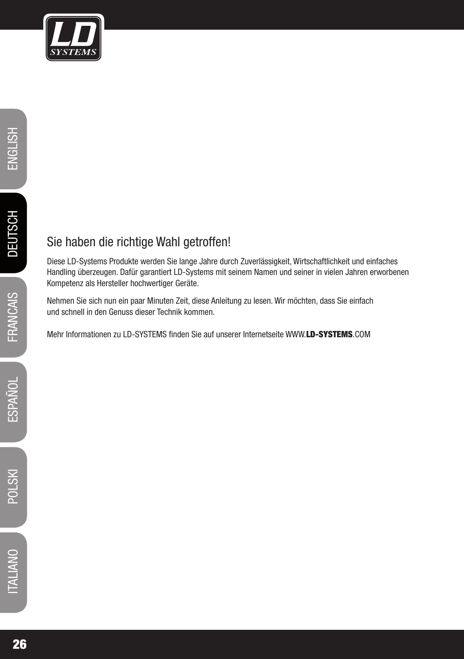 LD Systems WIN 42 User Manual | Page 26 / 146