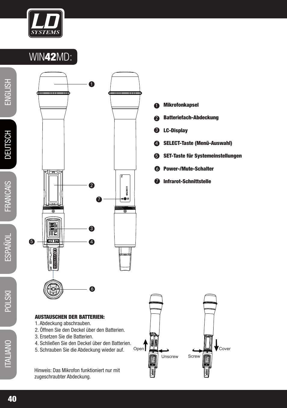 Win 42 md | LD Systems WIN 42 User Manual | Page 40 / 146
