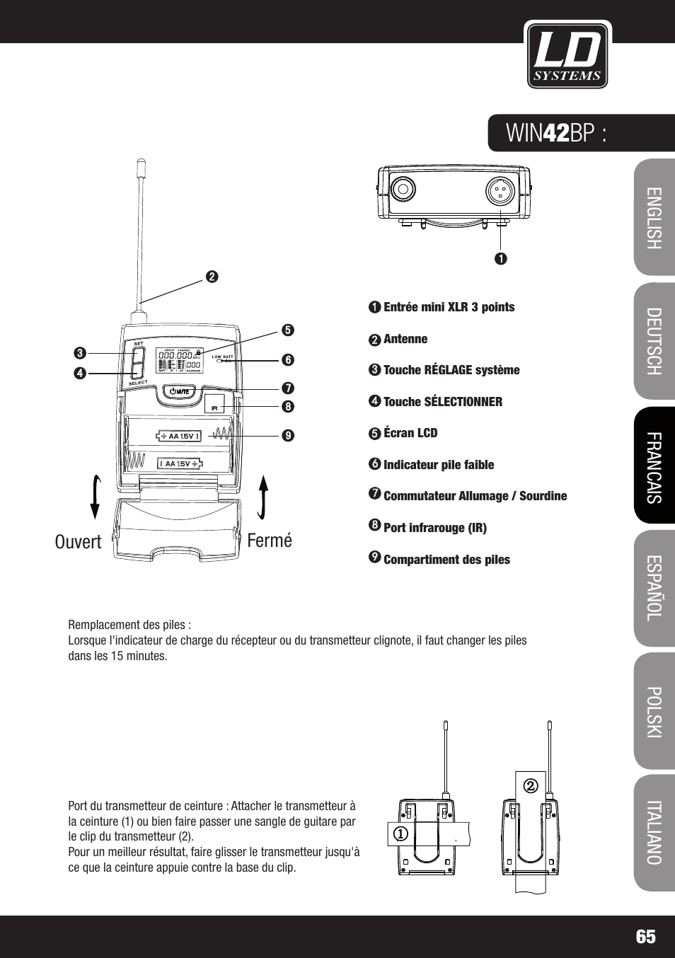Win 42 bp | LD Systems WIN 42 User Manual | Page 65 / 146