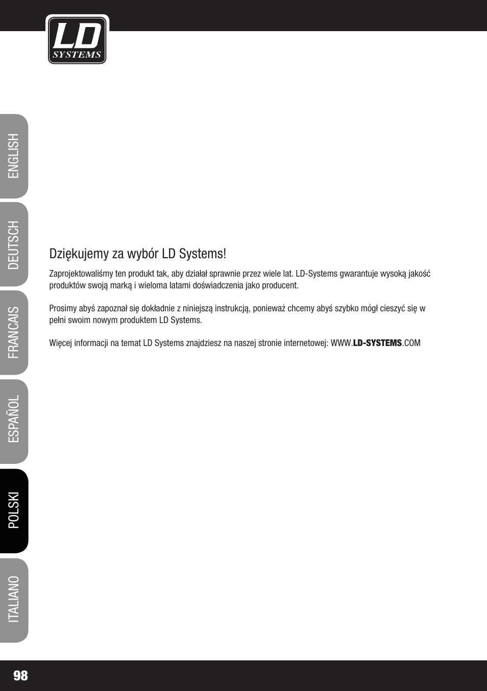 LD Systems WIN 42 User Manual | Page 98 / 146