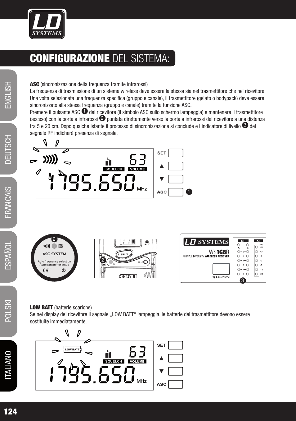 Configurazione del sistema | LD Systems WS 1G8 User Manual | Page 124 / 136