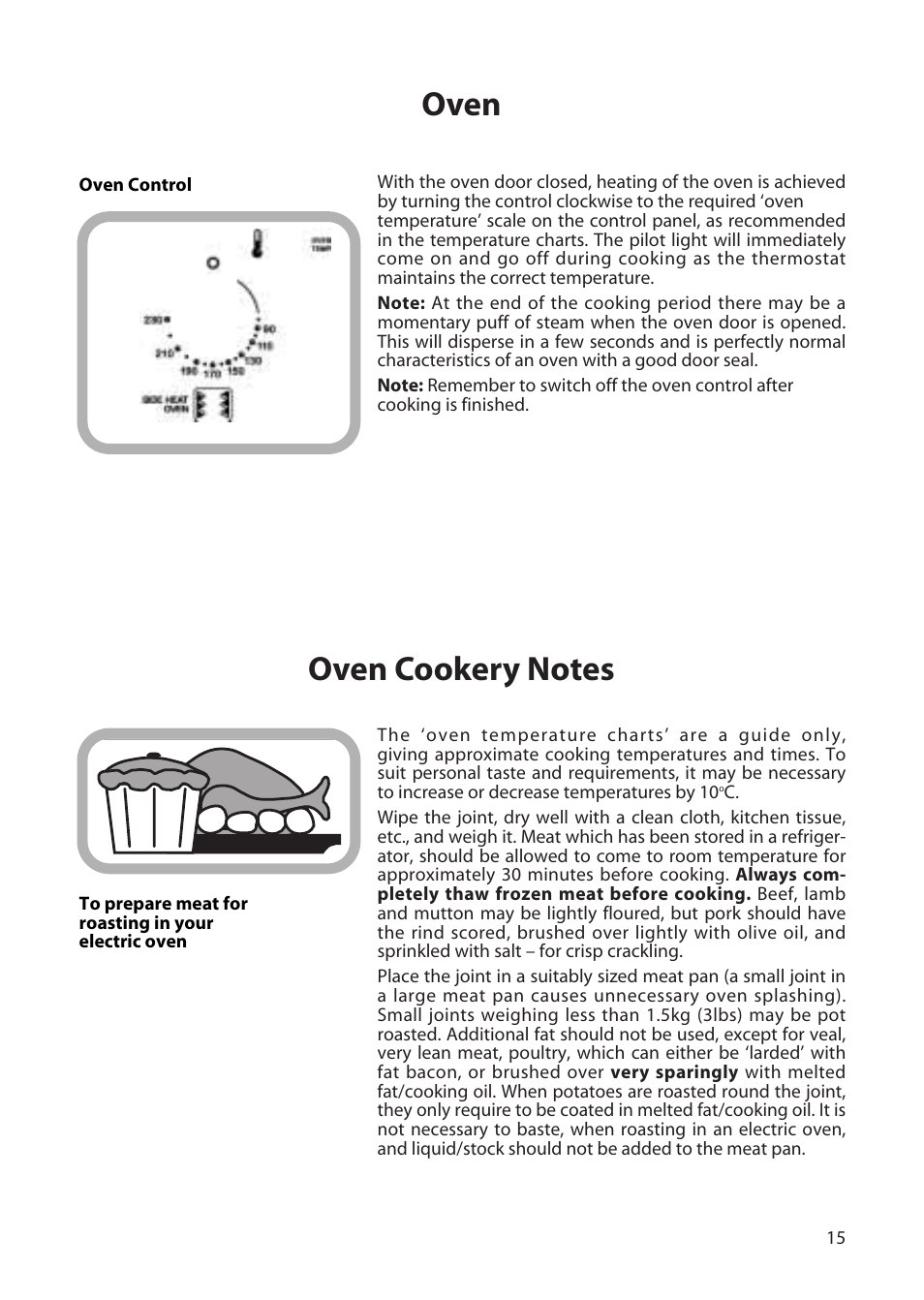 Oven | Creda H150E User Manual | Page 15 / 24