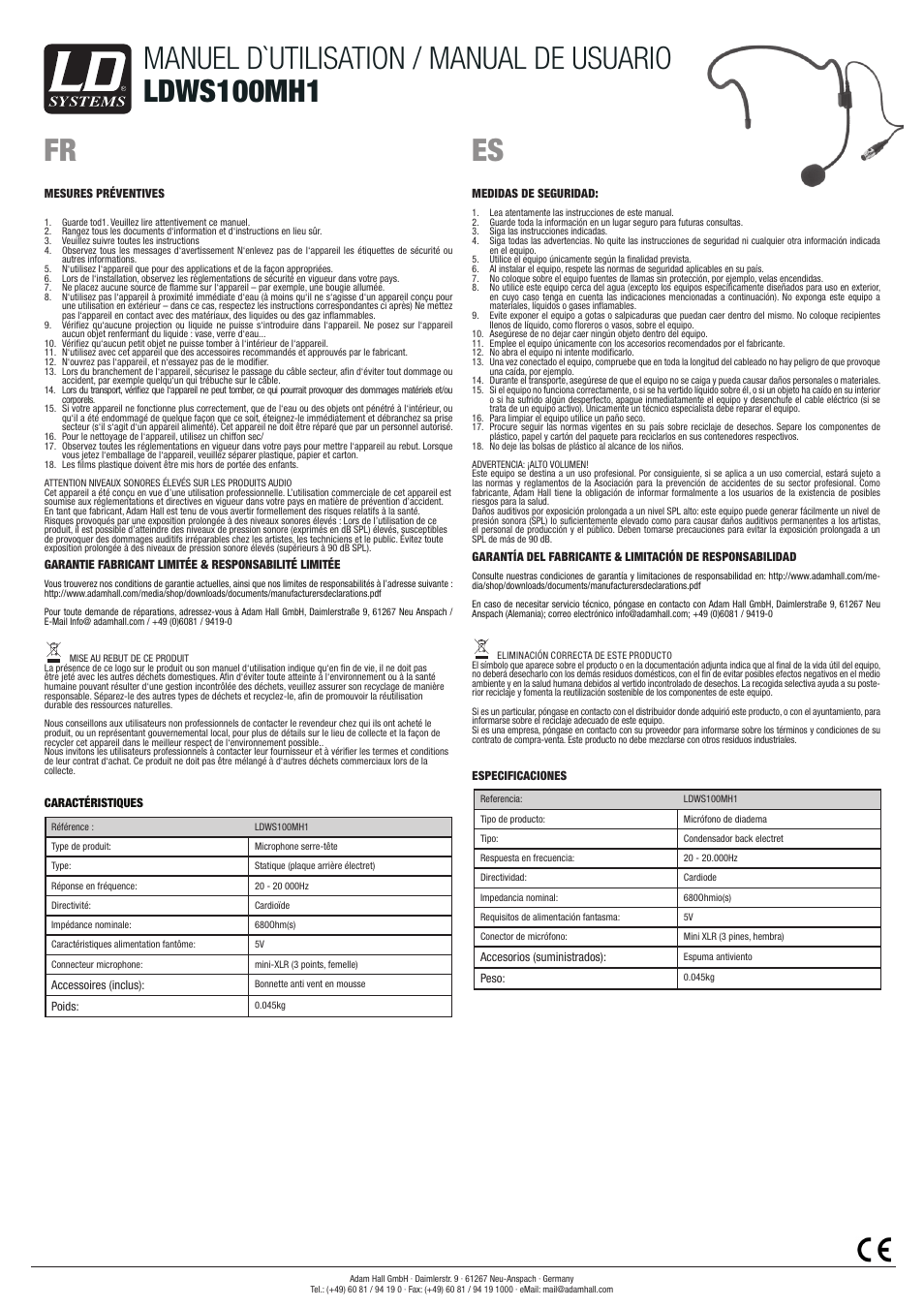 LD Systems WS 100 MH 1 User Manual | Page 2 / 2