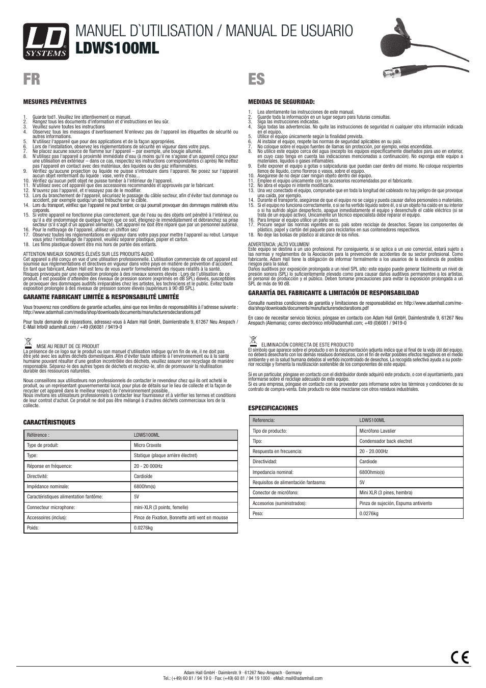 LD Systems WS 100 ML User Manual | Page 2 / 2