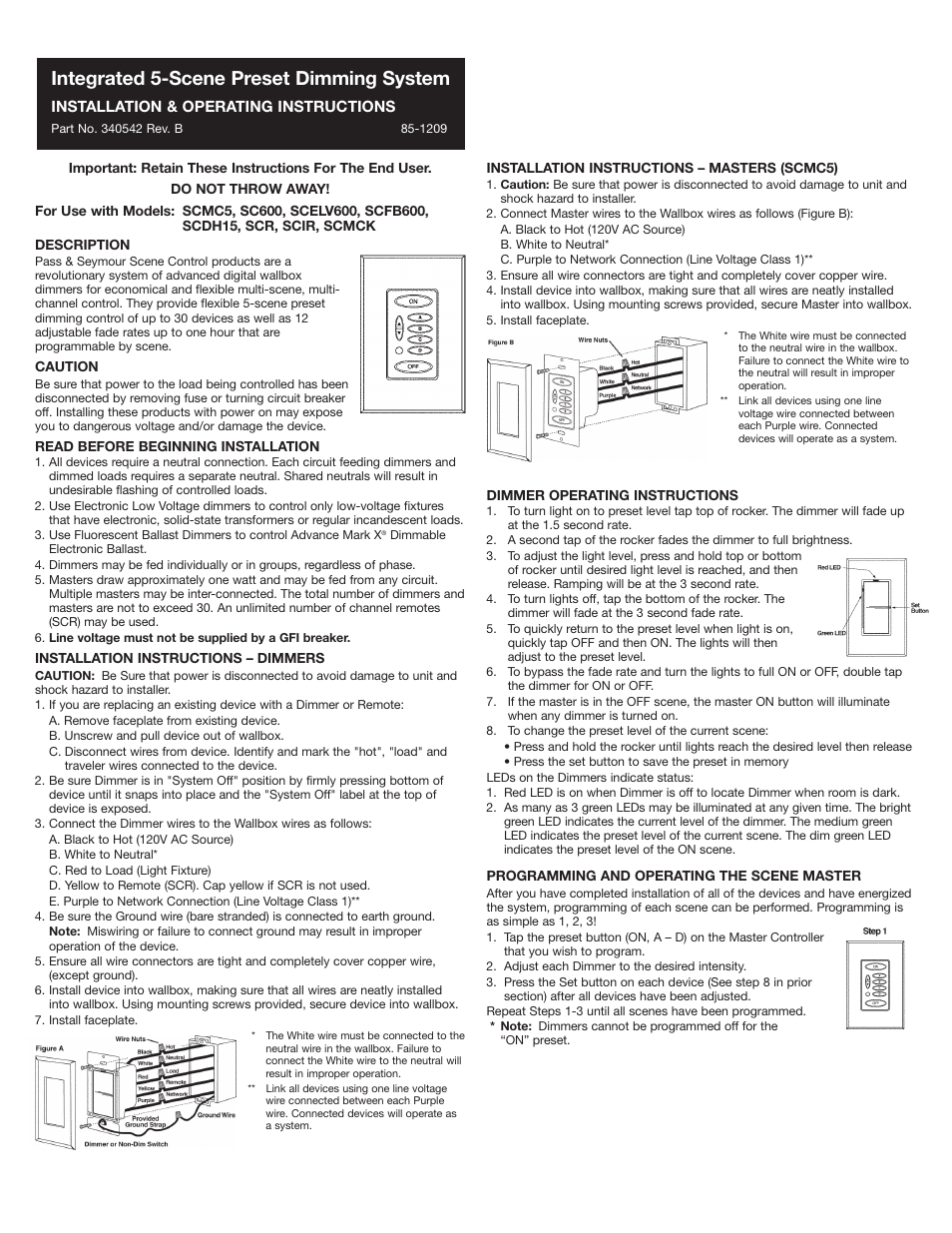 Legrand SC600IV User Manual | 2 pages