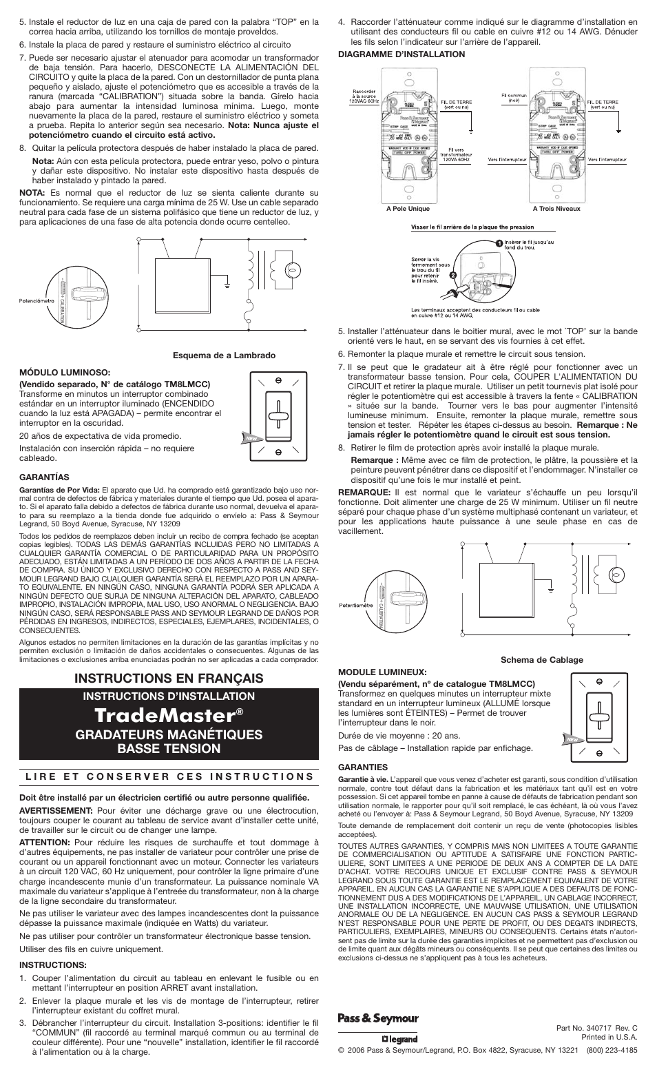 Trademaster | Legrand LSLV600BK User Manual | Page 2 / 2