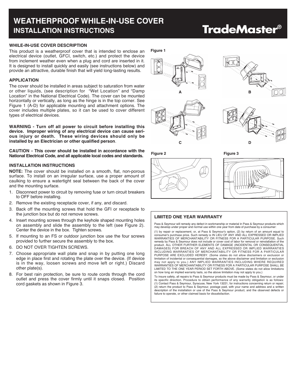 Legrand WIUC20GL User Manual | 2 pages