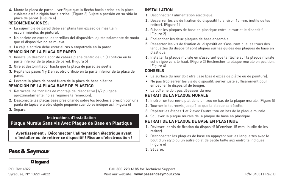 Legrand SWP264ABBPCC5 User Manual | Page 2 / 2