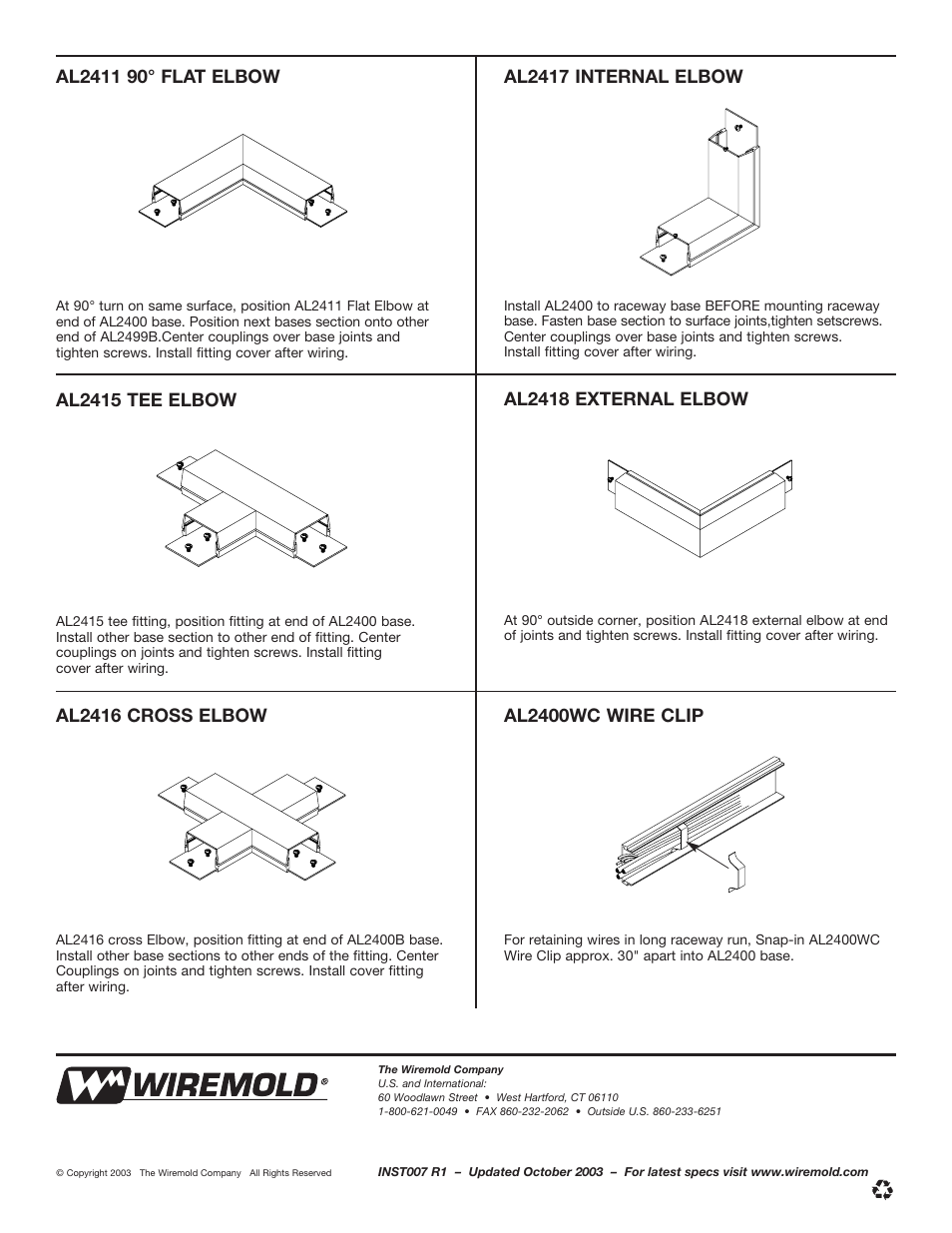 Legrand AL2040A Aluminum Surface Raceway User Manual | Page 4 / 4
