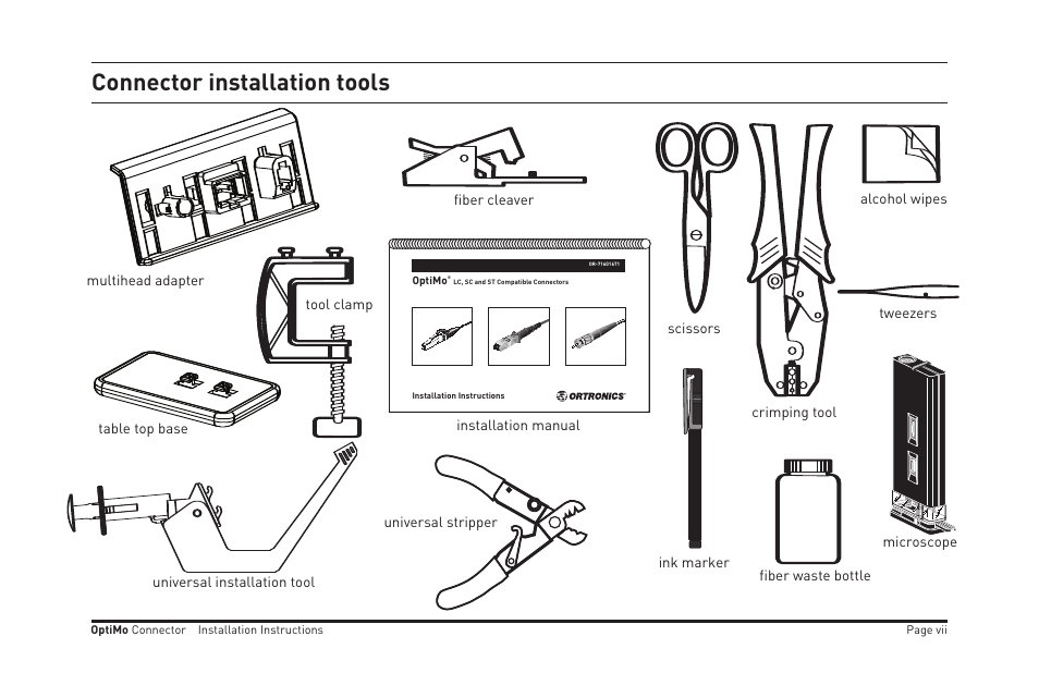 Connector installation tools | Legrand OR-205KAN9GB-MM User Manual | Page 7 / 76