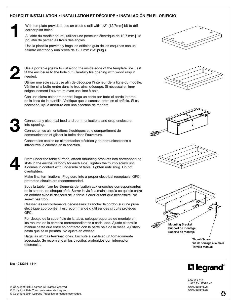Legrand DQFP15BK User Manual | Page 4 / 4