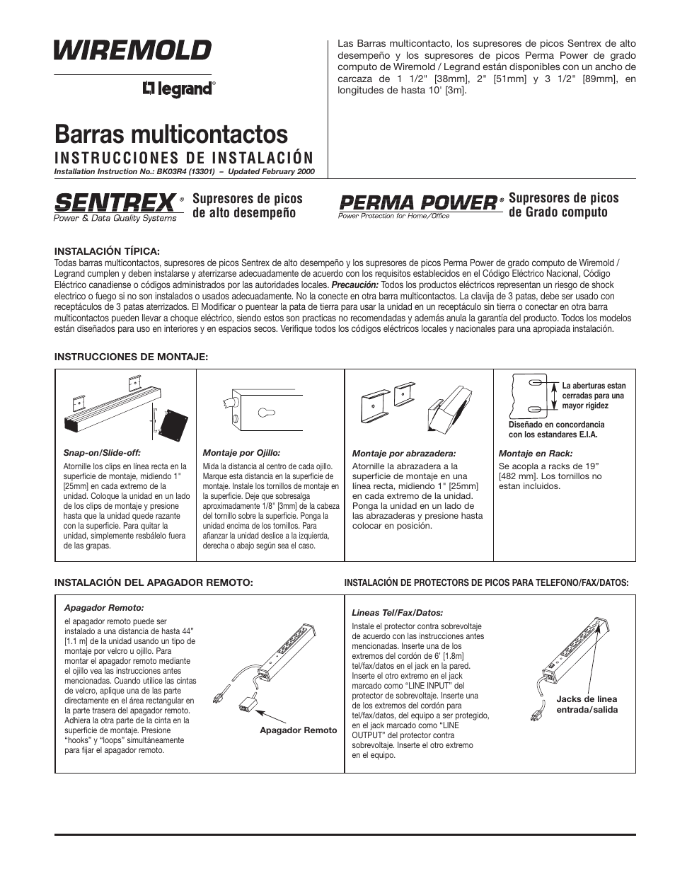 Barras multicontactos | Legrand 4810BDS User Manual | Page 3 / 4