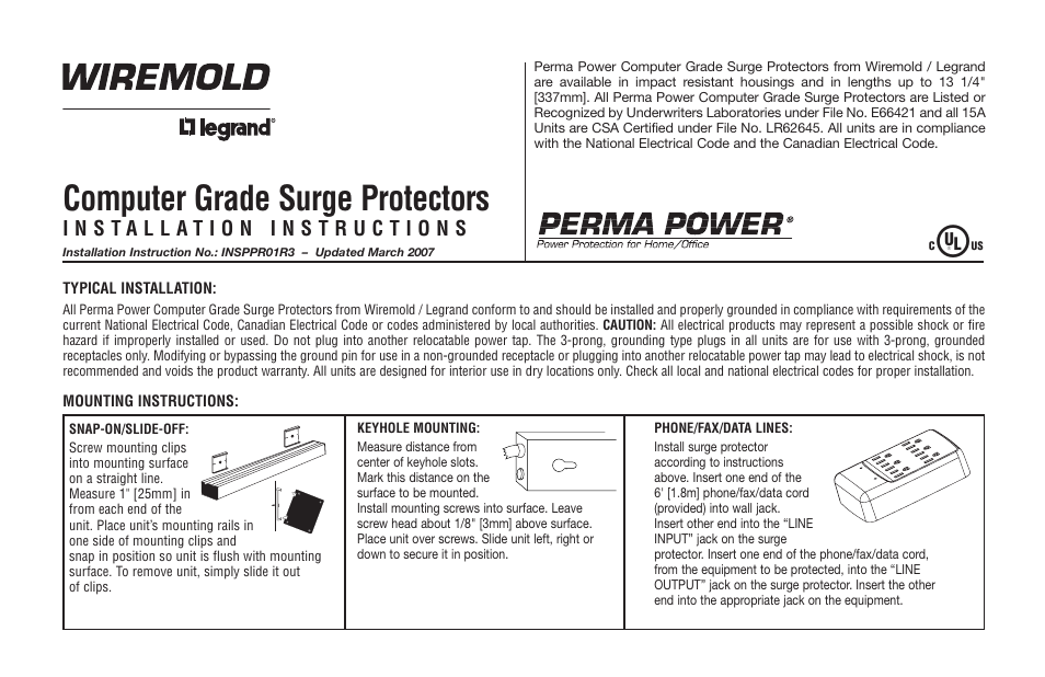 Legrand M6BZNET-15 User Manual | 2 pages